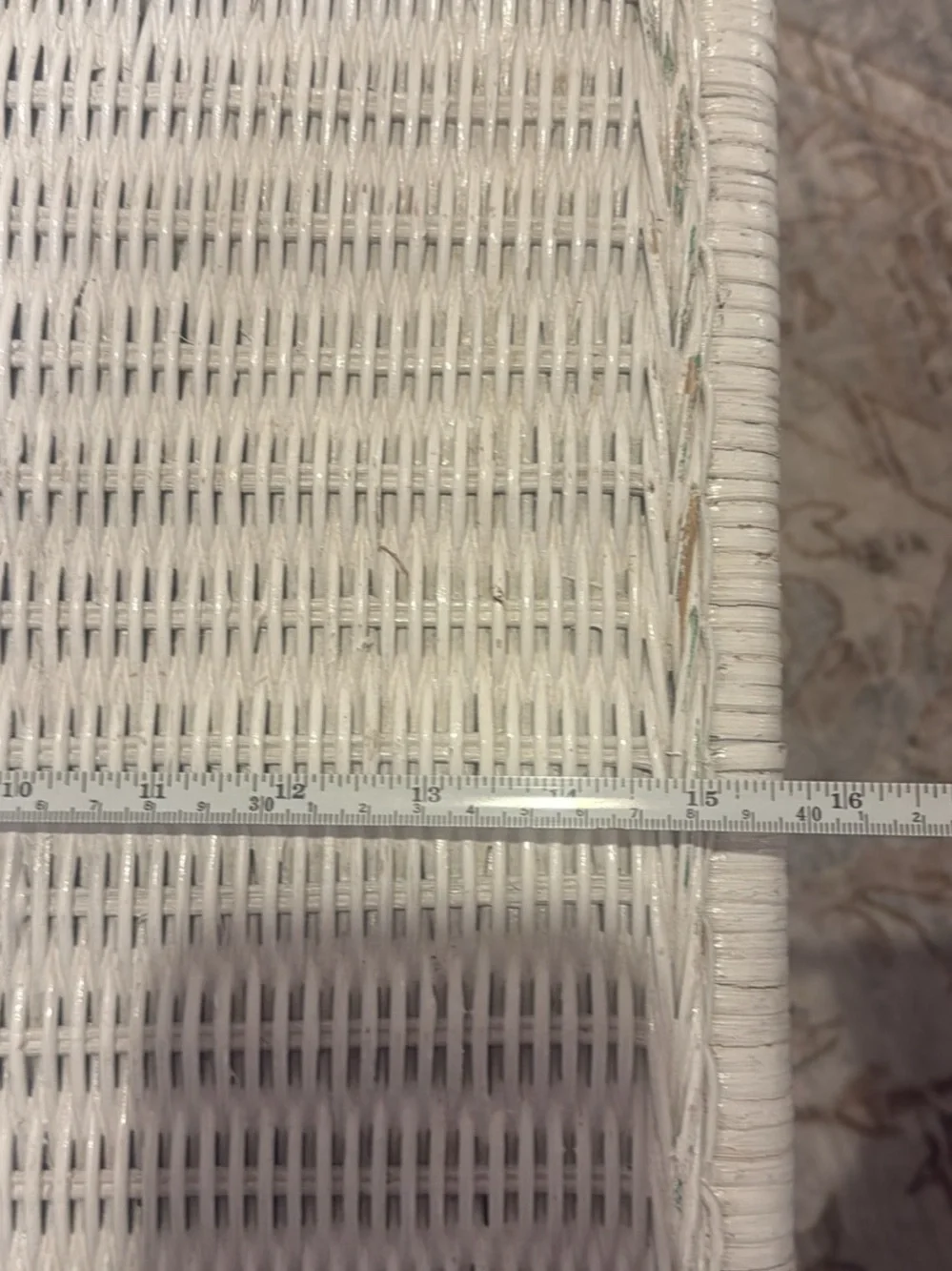 Vintage Wicker bedside tray with side pockets